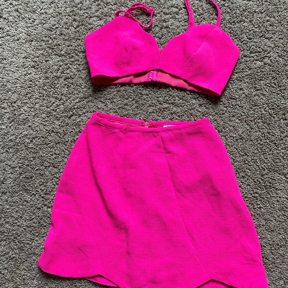 Tobi hot pink two piece set